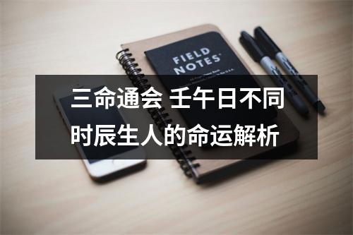 <h3>三命通会壬午日不同时辰生人的命运解析